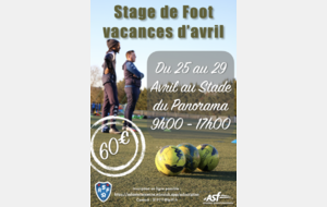 Stage Ecole de Foot (U6 à U12) - Avril 2022
